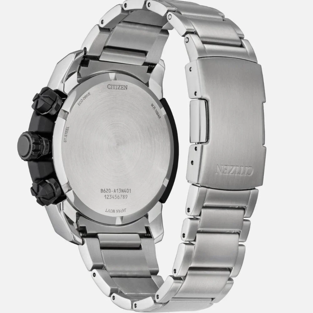 Citizen Men's Sport Casual Chronograph Eco-Drive Silver Watch 48 MM